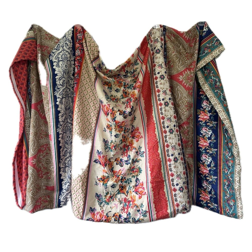 Unbranded Twin Floral Bohemian Mix Media Zipper Duvet Cover One Size